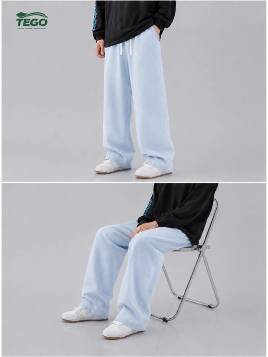 Erkaklar uchun baggy jinsi shimlar, keng oversize