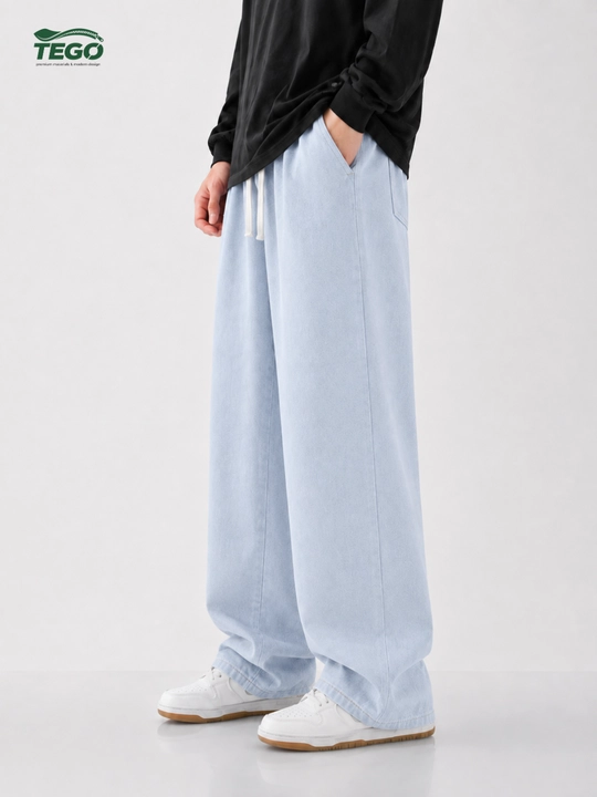 Erkaklar uchun baggy jinsi shimlar, keng oversize