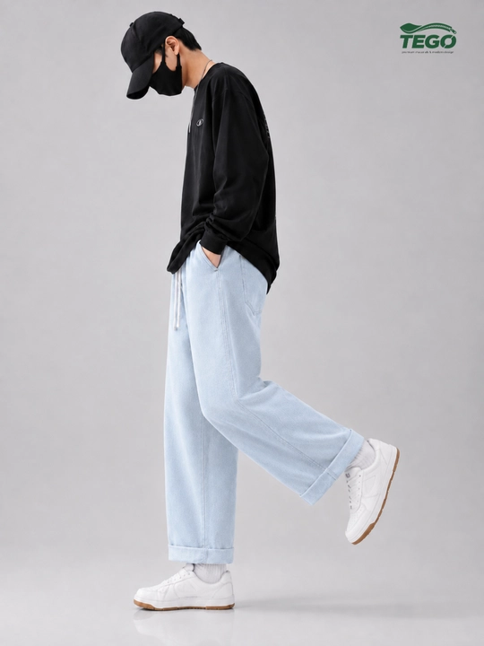 Erkaklar uchun baggy jinsi shimlar, keng oversize