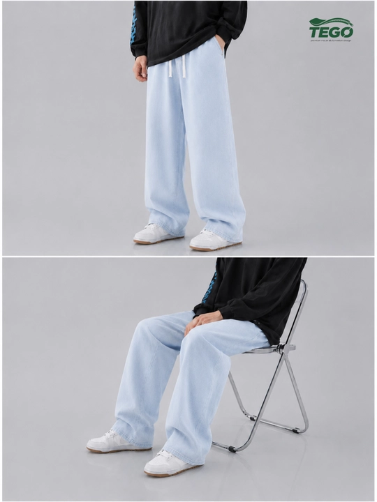 Erkaklar uchun baggy jinsi shimlar, keng oversize