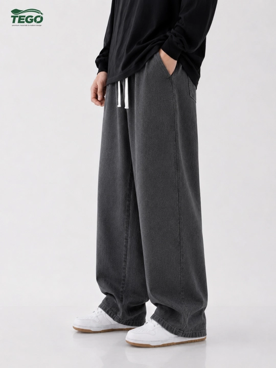 Erkaklar uchun baggy jinsi shimlar, keng oversize