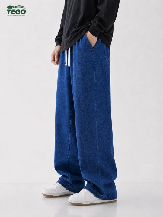 Erkaklar uchun baggy jinsi shimlar, keng oversize