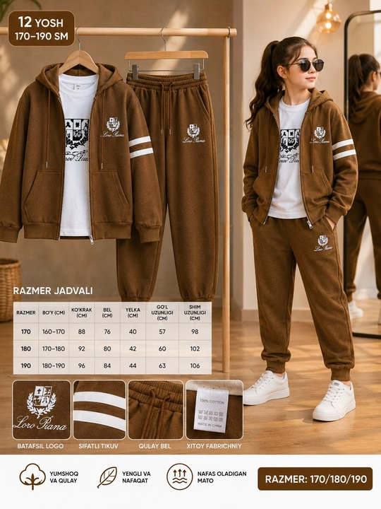 Qizlar uchun sport kostyumi - 