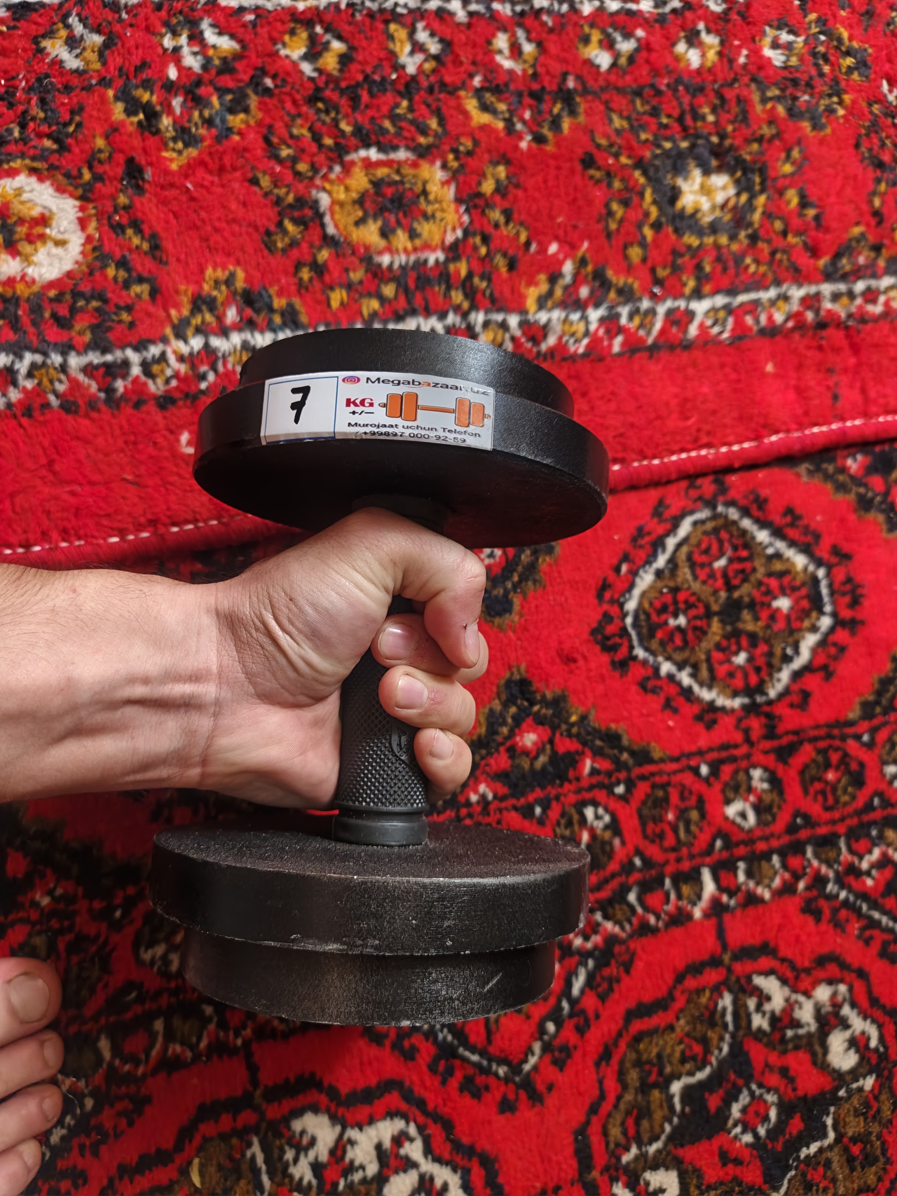 Universal metall gantel, gantellar to'plami, 1kg, 25kg