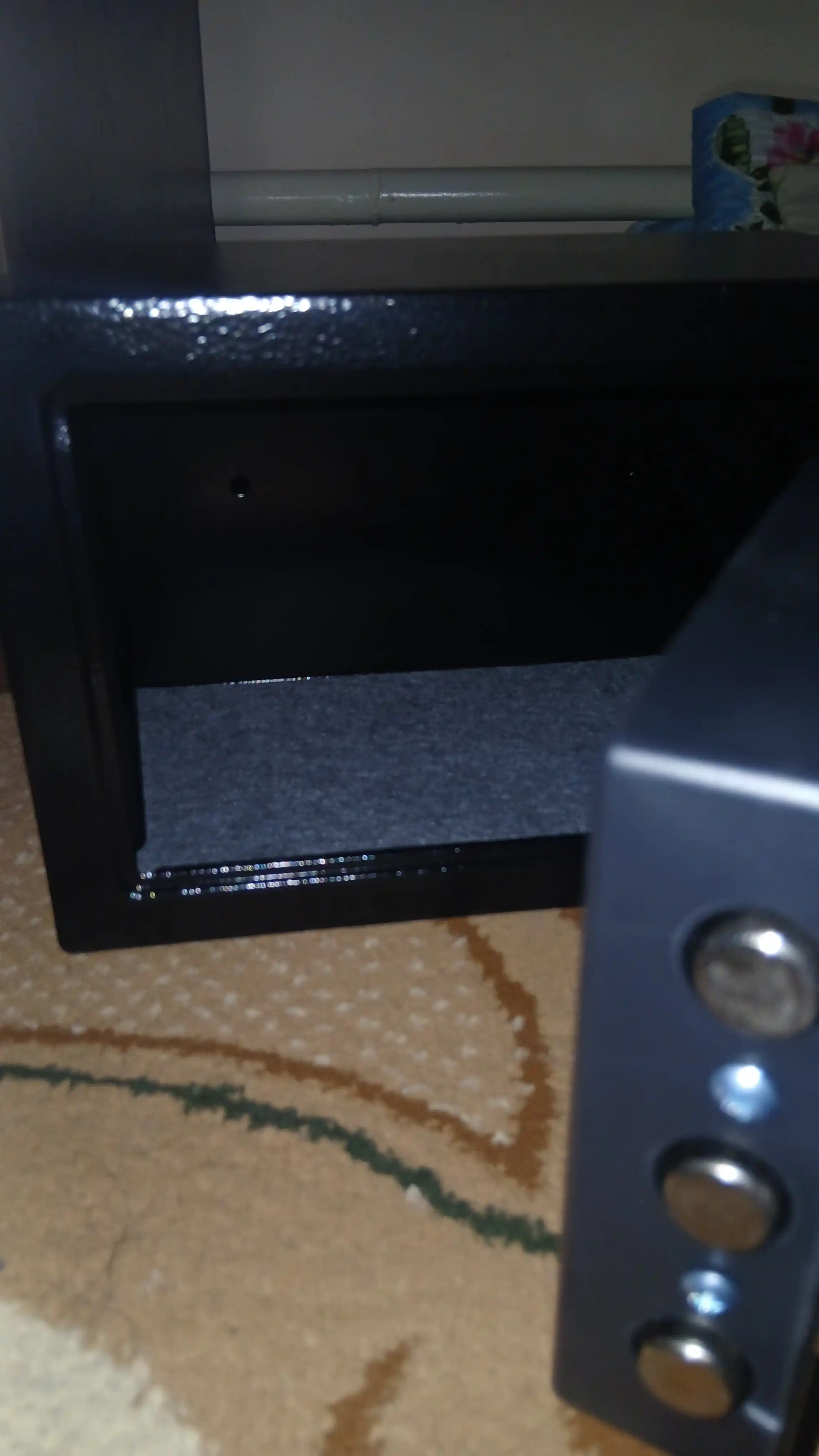Elektron kod va kalitli seyf, 31x20x20 sm, metall, uy va ofis uchun