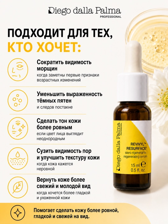Tiklovchi serum Diego dalla Palma Professional Resurface² retinol bilan