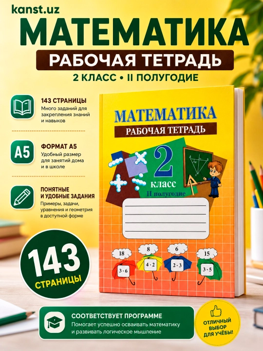 Гродецкая Ольга Иван-Павловна Математика рабочая тетрадь 2 класса в наборе 1 и 2 полугодие