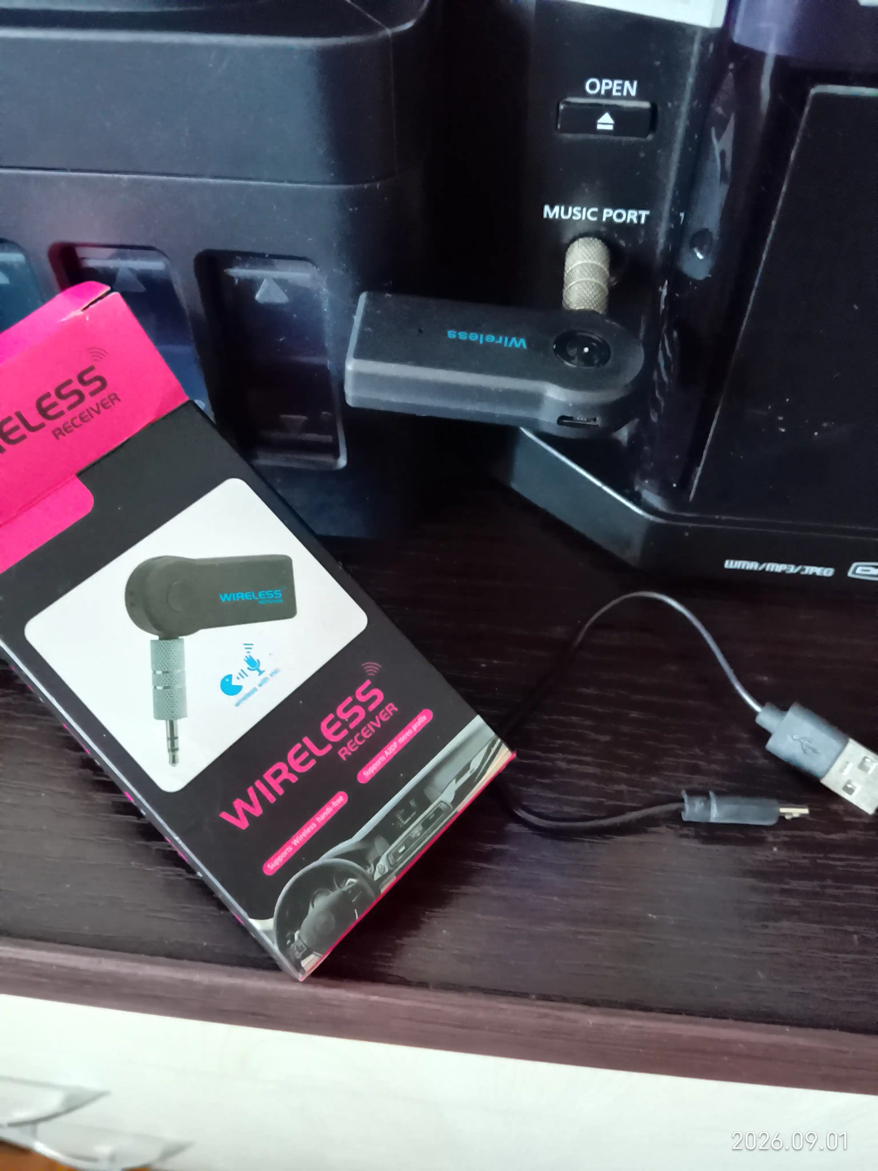 Bluetooth aux audio adapteri, 3.5 mm