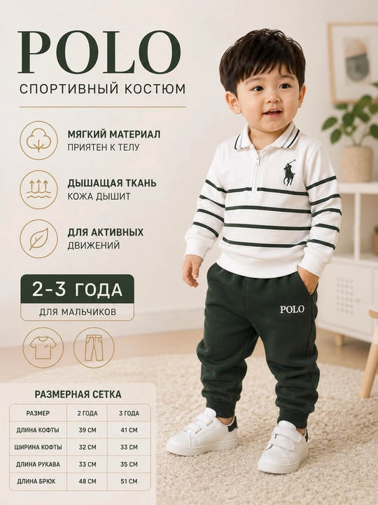 O‘g‘il bola kostyum sportivka svitshot jogger chiziqli oq kulrang