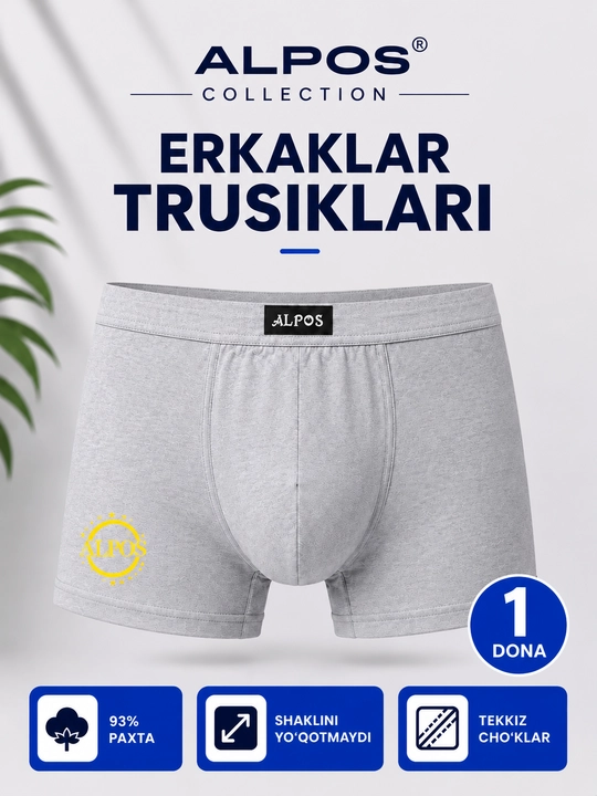 Erkaklar uchun trusilari, ichki kiyim, yorqin ranglarda, yumshoq - 