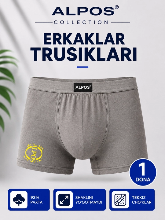 Erkaklar uchun trusilari, ichki kiyim, yorqin ranglarda, yumshoq - 