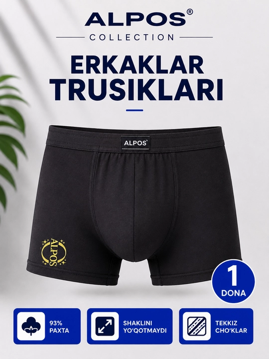 Erkaklar uchun trusilari, ichki kiyim, yorqin ranglarda, yumshoq - 