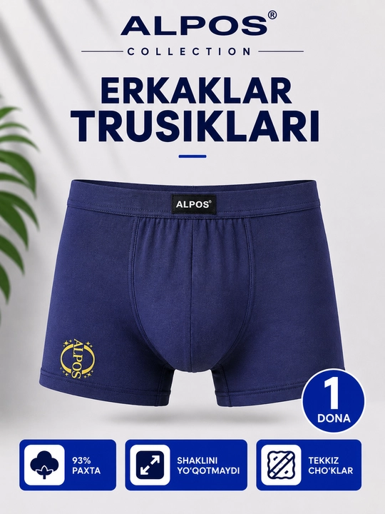 Erkaklar uchun trusilari, ichki kiyim, yorqin ranglarda, yumshoq - 