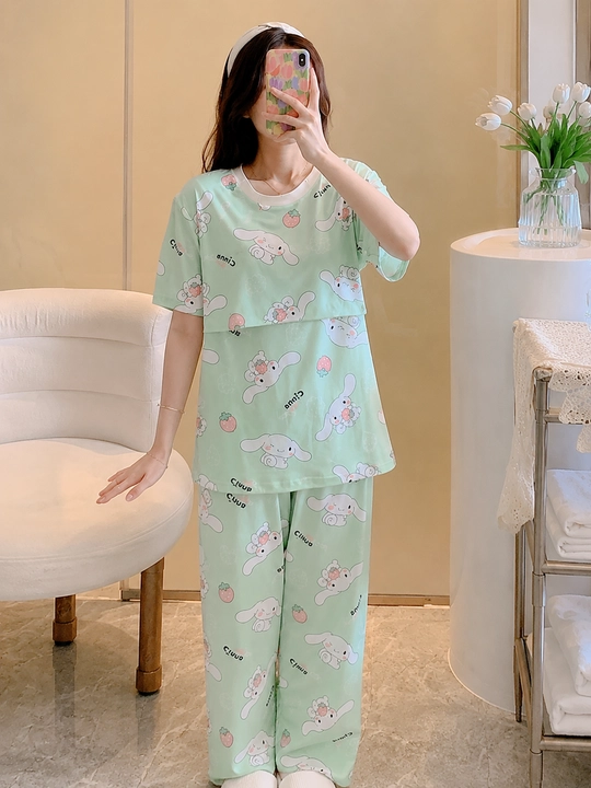 Пижама для беременных, пижама для кормящих мам, комплект для роддома, женская пижама