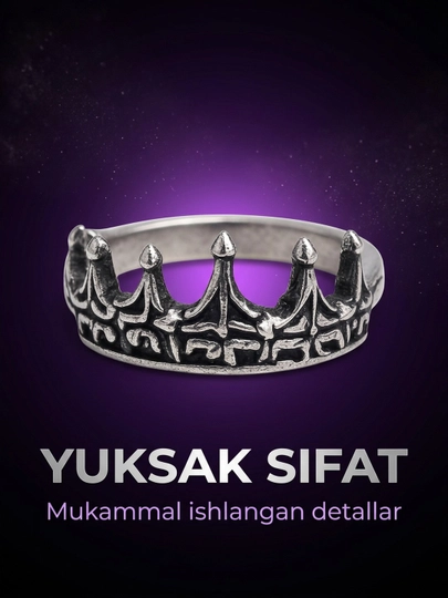 Ayollar tiara uzugi, kumush tiara, toj, 1 dona, o‘lchami sozlanadigan