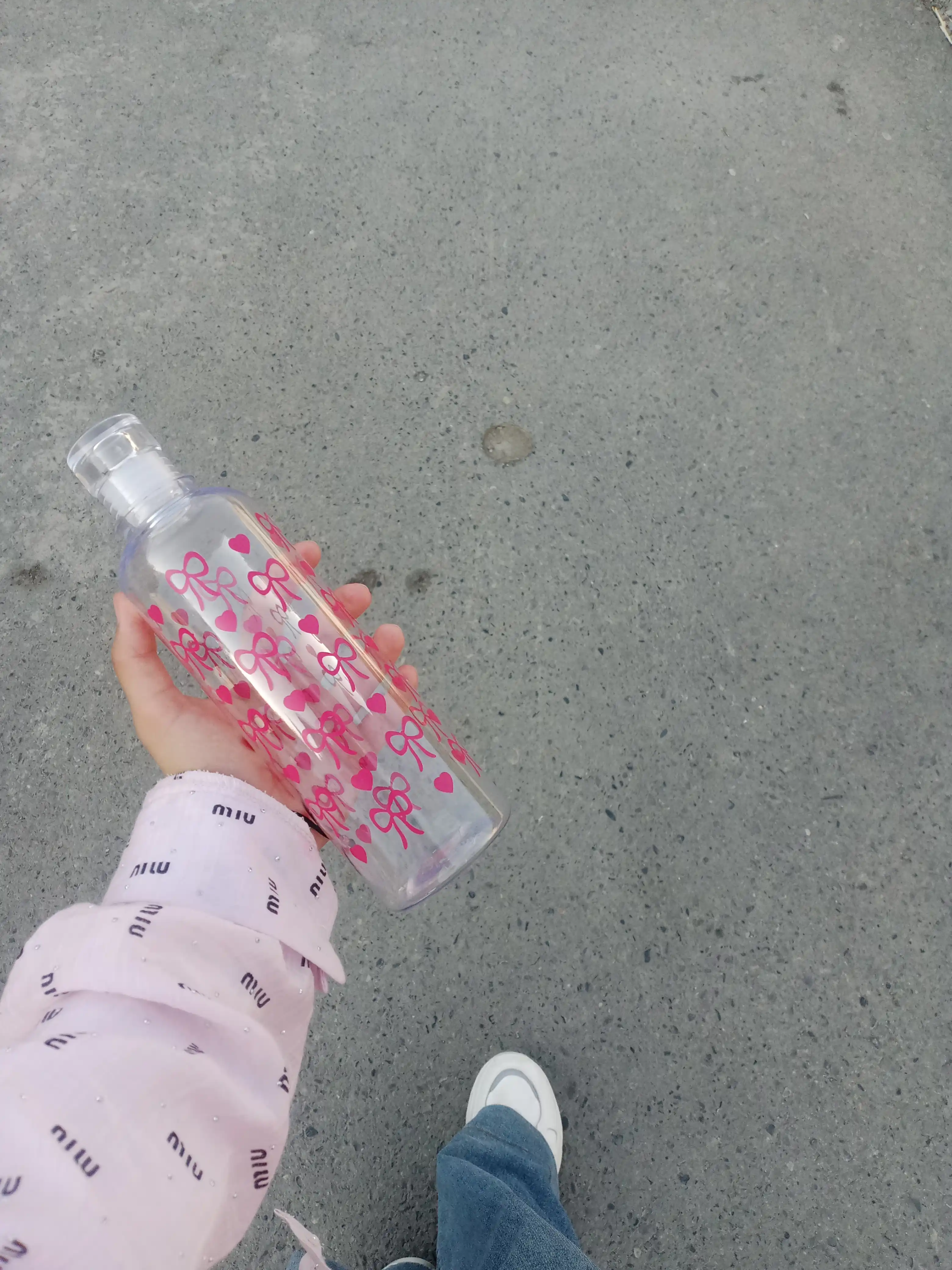 Suv uchun estetik idish (AKRIL), vaqt shkalali zamonaviy suv idish, Pinteress, 500/750ml