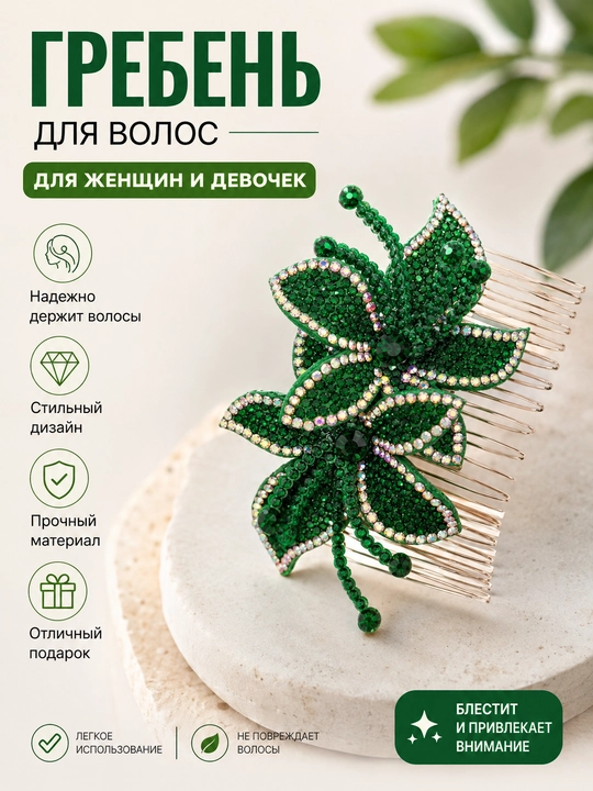 Женские заколки для волос pучная работа - 