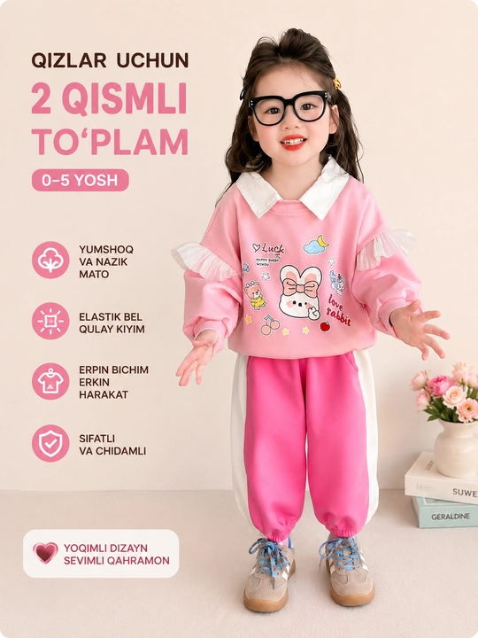 Qizlar uchun sport kostyum - 