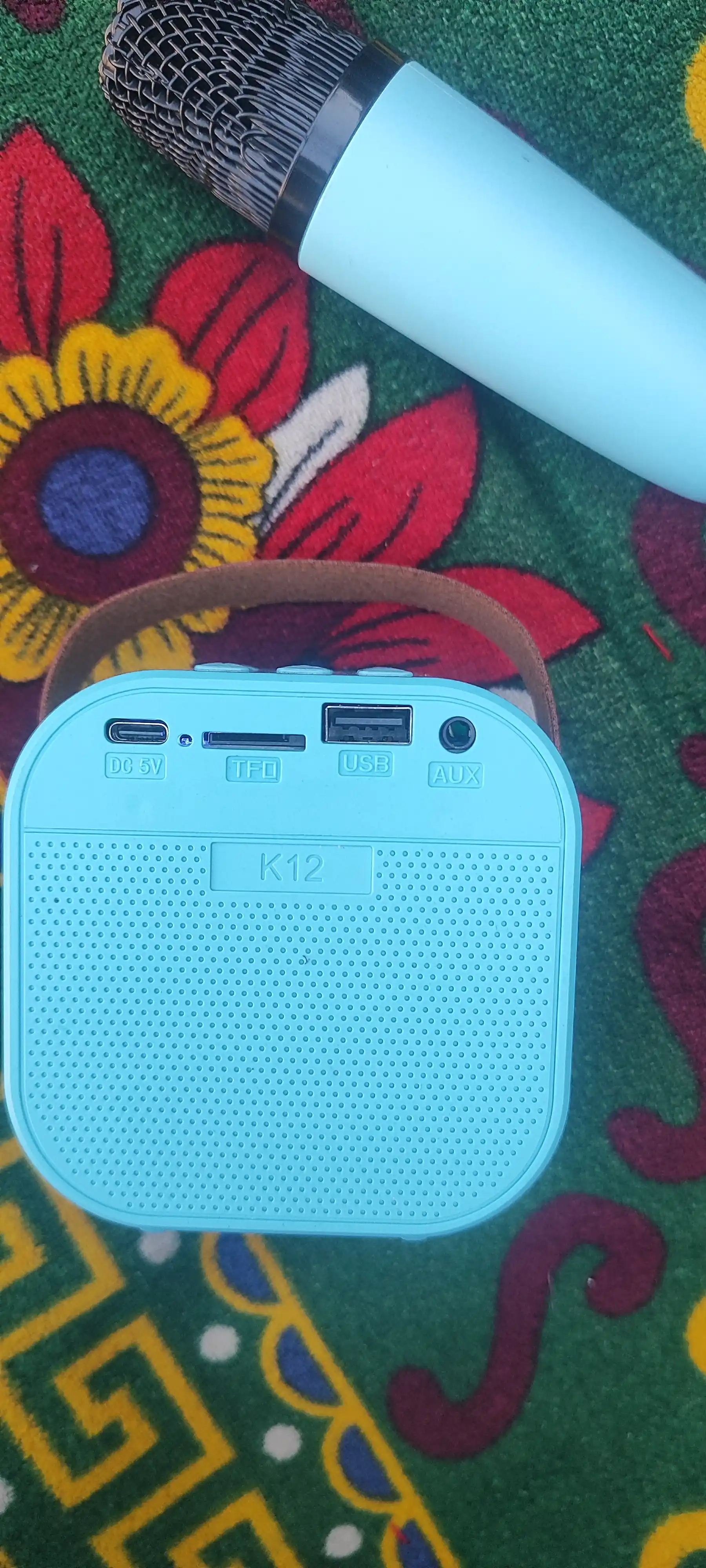 Микрофон караоке, детский, с беспроводным Bluetooth WS 858, колонка с микрофоном
