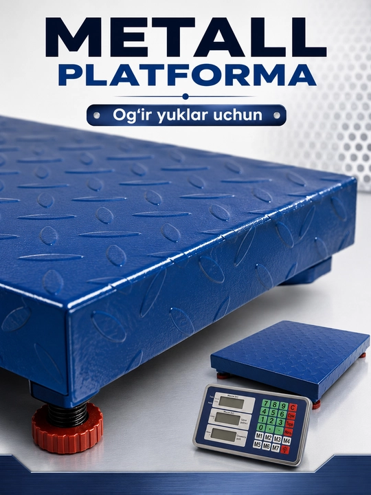 Платформенные весы, 200/300/600 кг, металлические, для склада и торговли - 