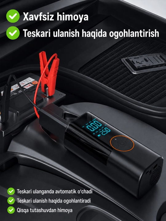 Kop funksiyali avtomobil starteri, Kompressor, Jump Starter