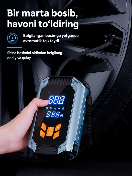 Kop funksiyali avtomobil starteri, Kompressor, Jump Starter