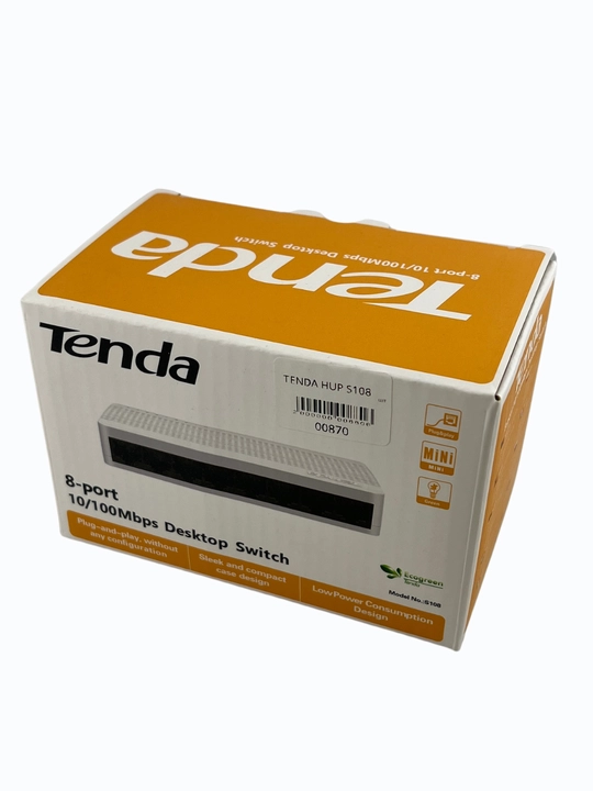 Tenda S108 kommutator, 8 portli Gigabit tarmoq switch 10/100/1000 Mbit/s