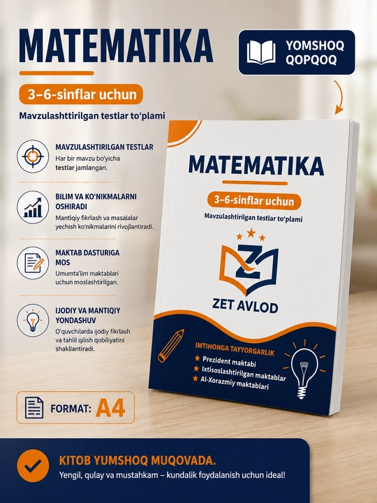 Математика 3–6-sinflar uchun, ZET AVLOD - 