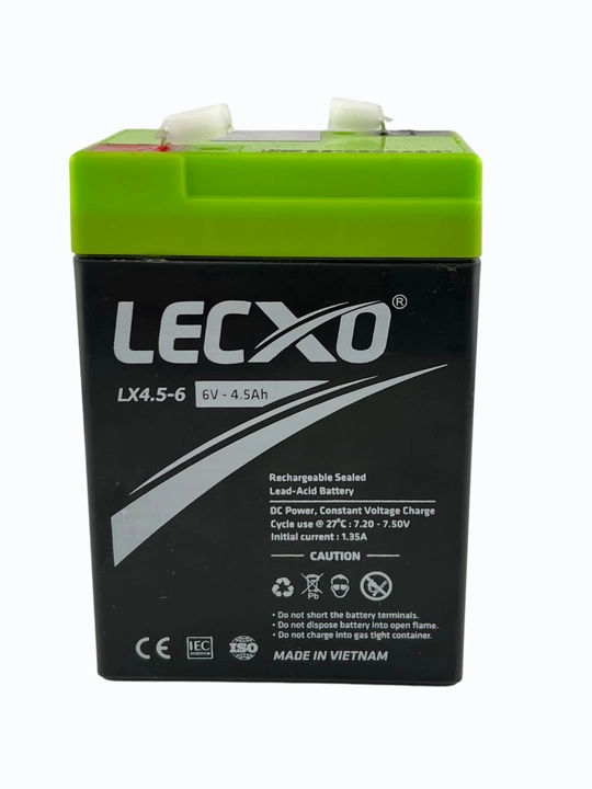 LECXO LX4.5-6 akkumulyator, 6 V 4.5 Ah, germetik AGM batareya