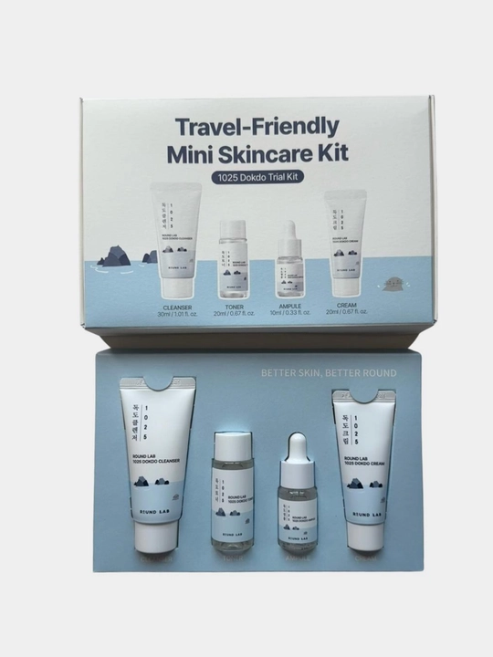 Round Lab Travel-Friendly Mini Skincare Kit yuz uchun mini parvarish to'plami - 