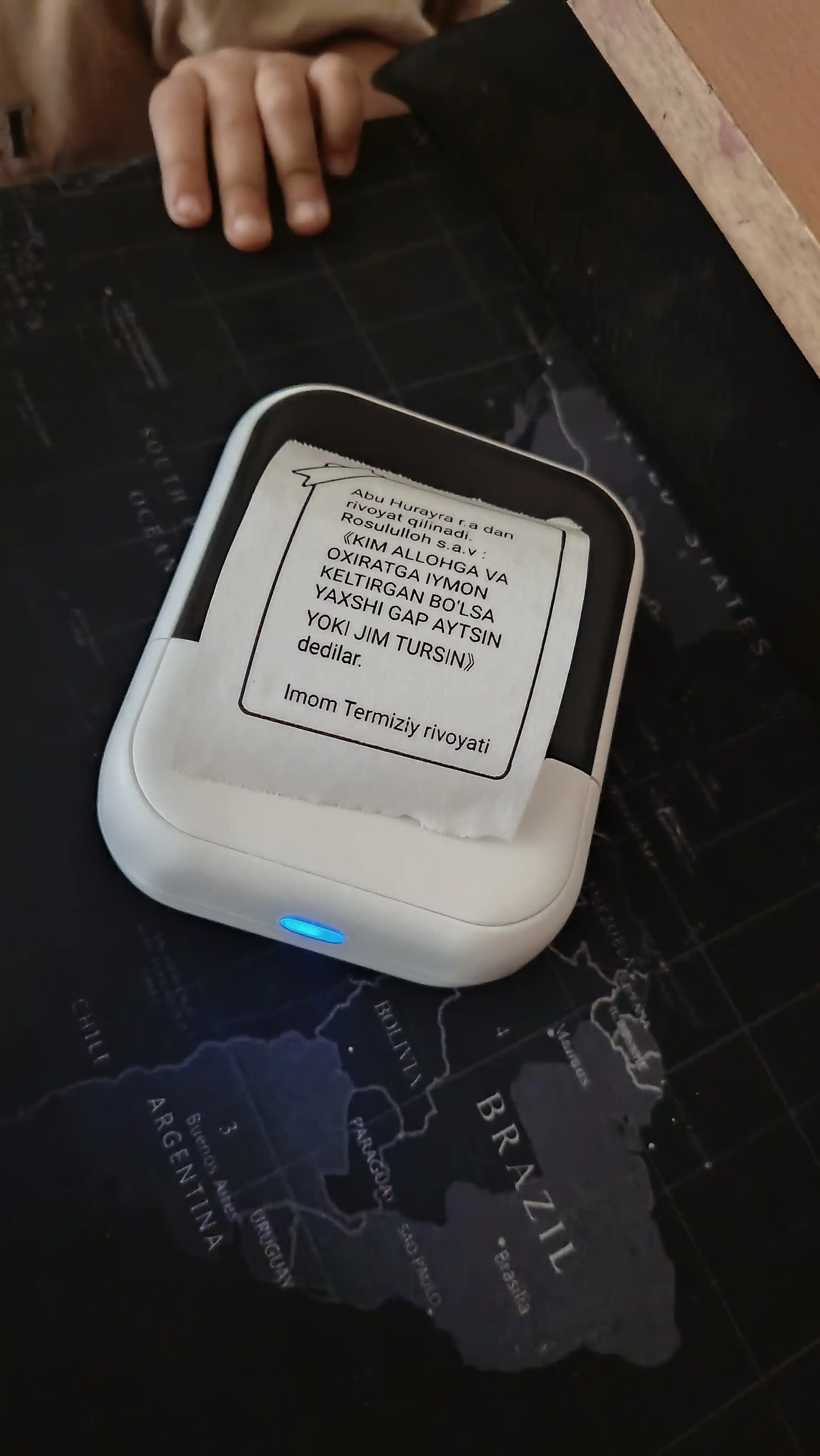 Yorliq, chek va markirovka uchun portativ termoprinter,