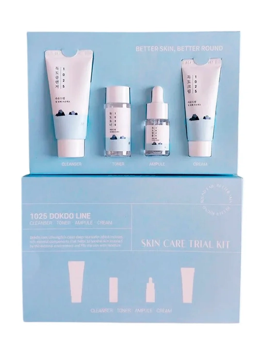 Round Lab Travel-Friendly Mini Skincare Kit yuz uchun mini parvarish to'plami