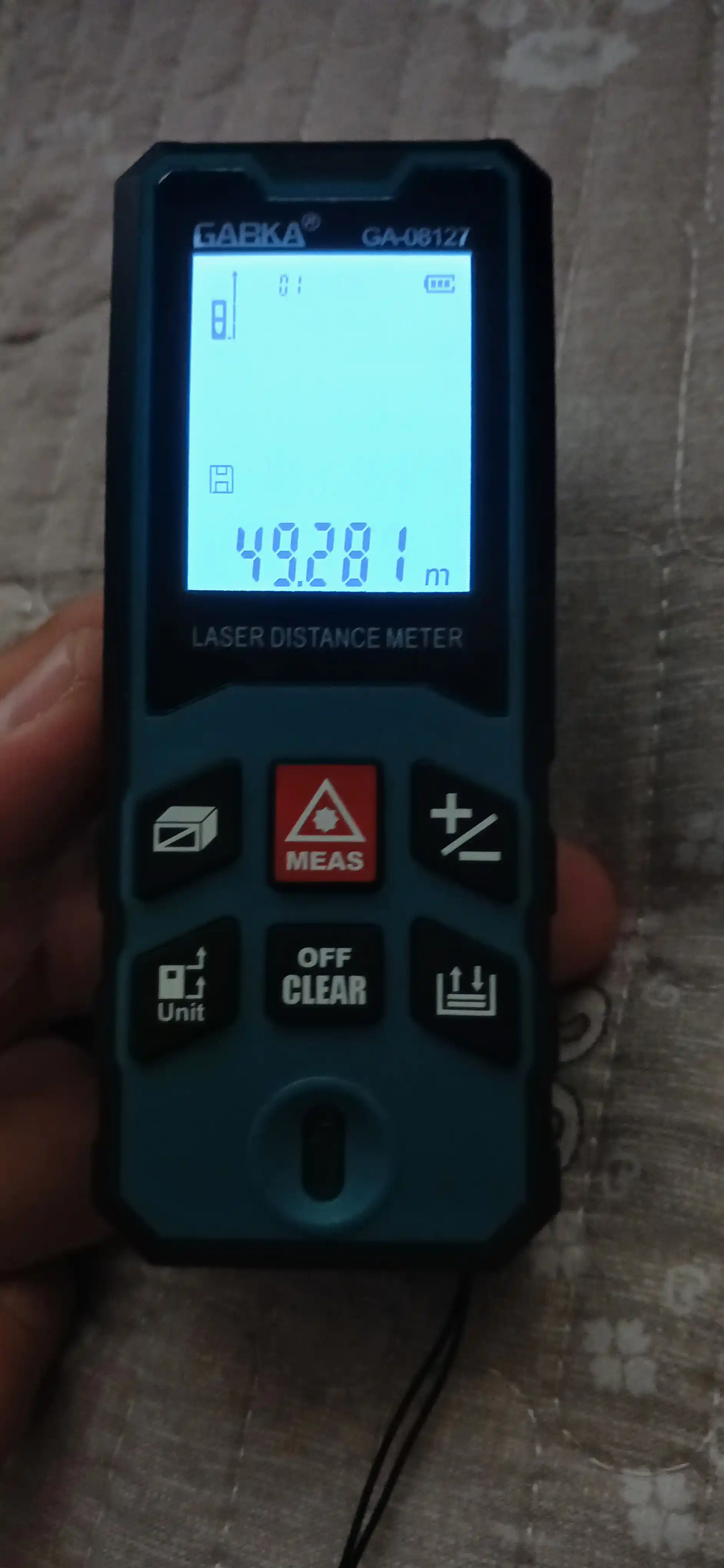 GABKA lazerli masofa o'lchagich 50 m / 100 m, elektron lazer metr