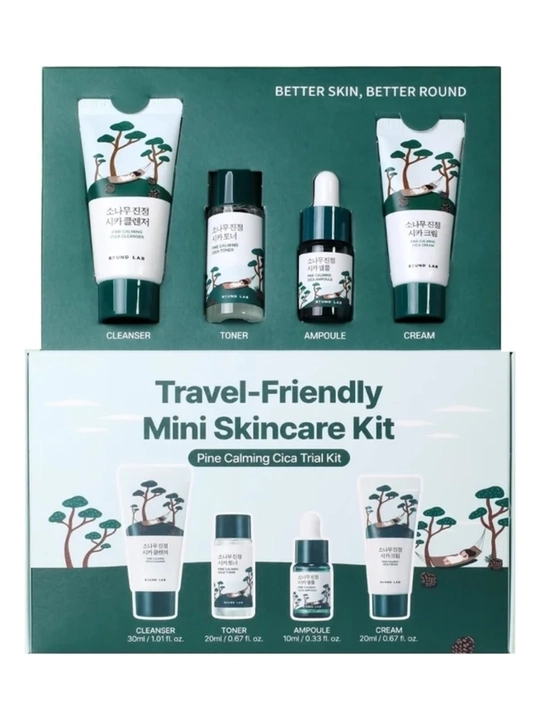 Round Lab Travel-Friendly Mini Skincare Kit yuz uchun mini parvarish to'plami