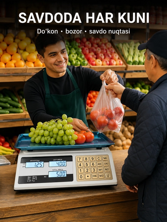 Электронные весы 40/600 кг, торговые и платформенные, для склада