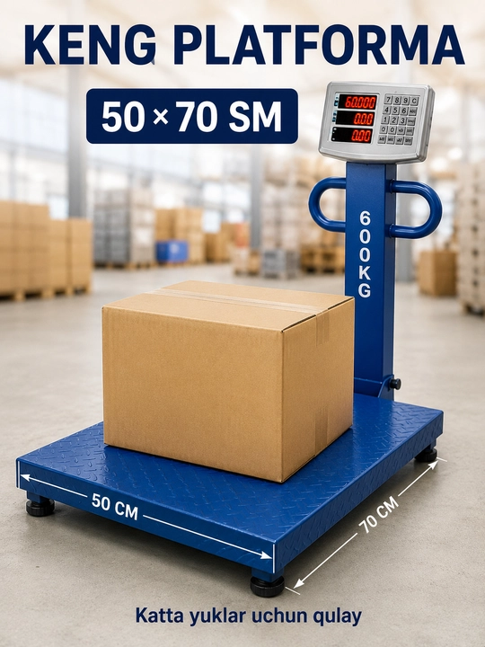 Электронные весы 40/600 кг, торговые и платформенные, для склада - 