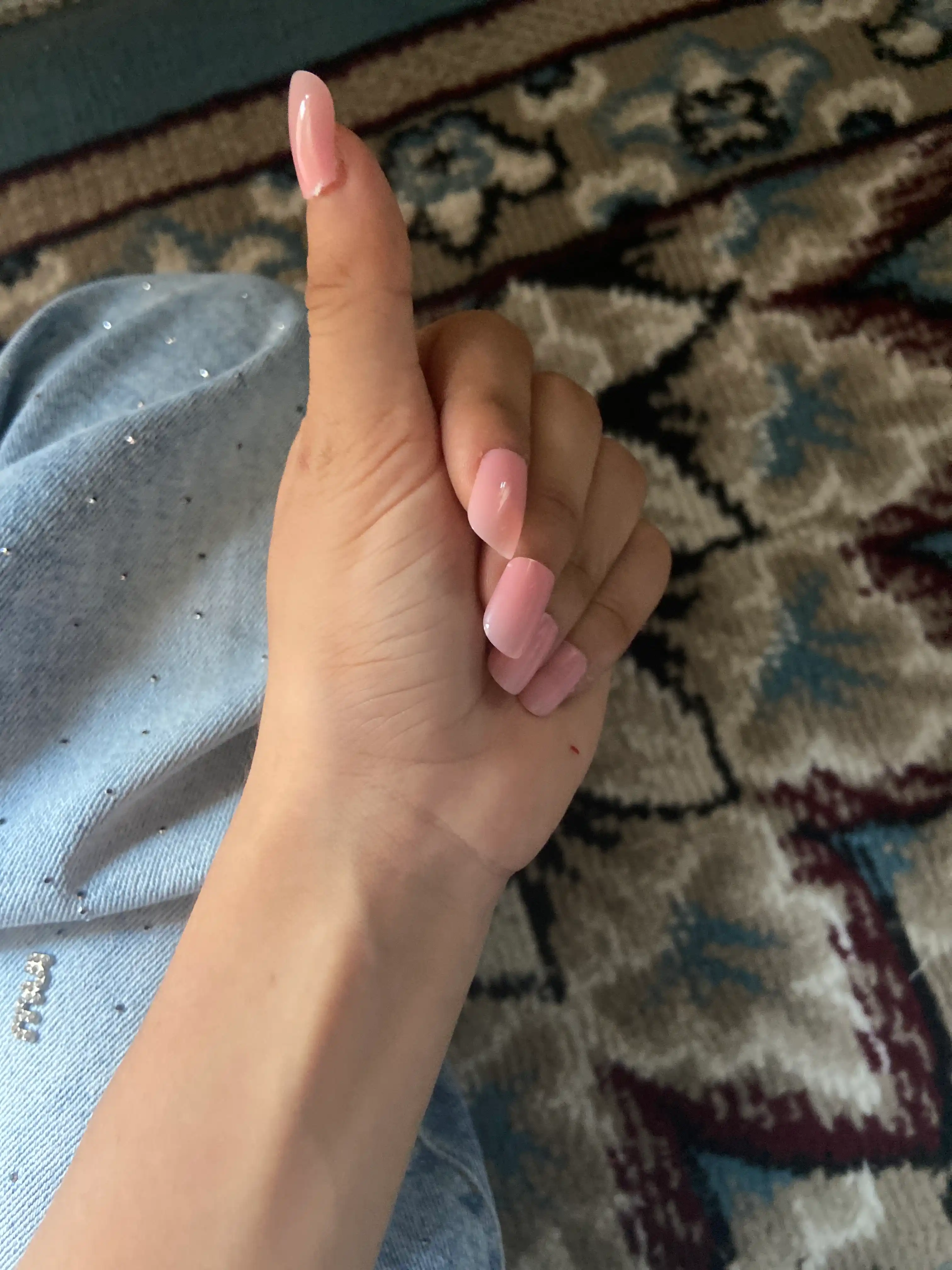 Elegant ko‘rinishda ulama tirnoqlar, yelim bilan, 24 dona