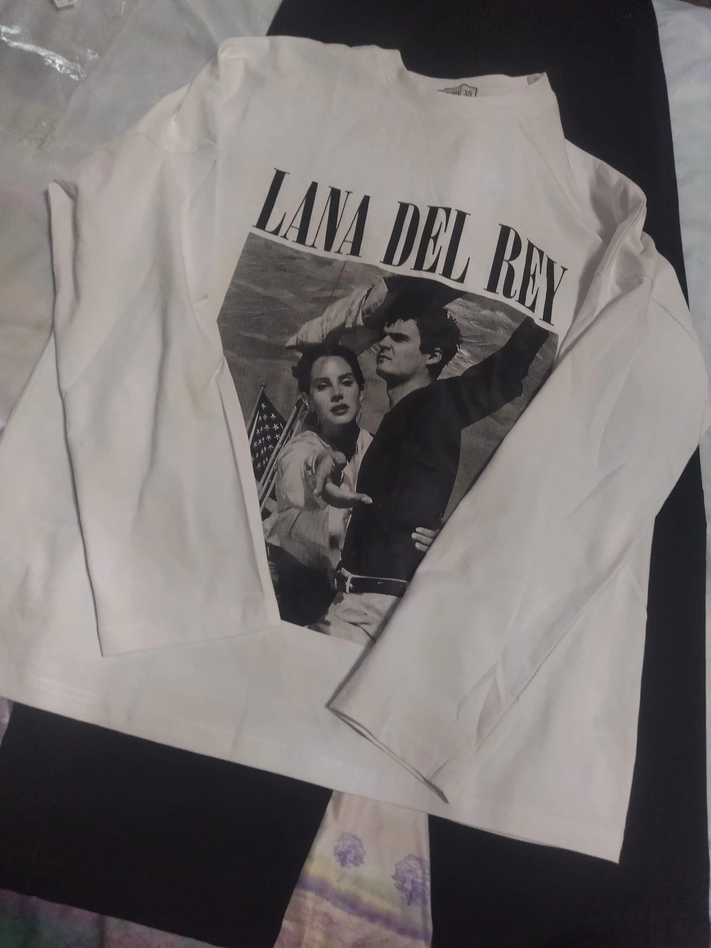 Футболка с длинными рукавами Lana del Rey свободного кроя, для мужчин и женщин, 80% хлопок