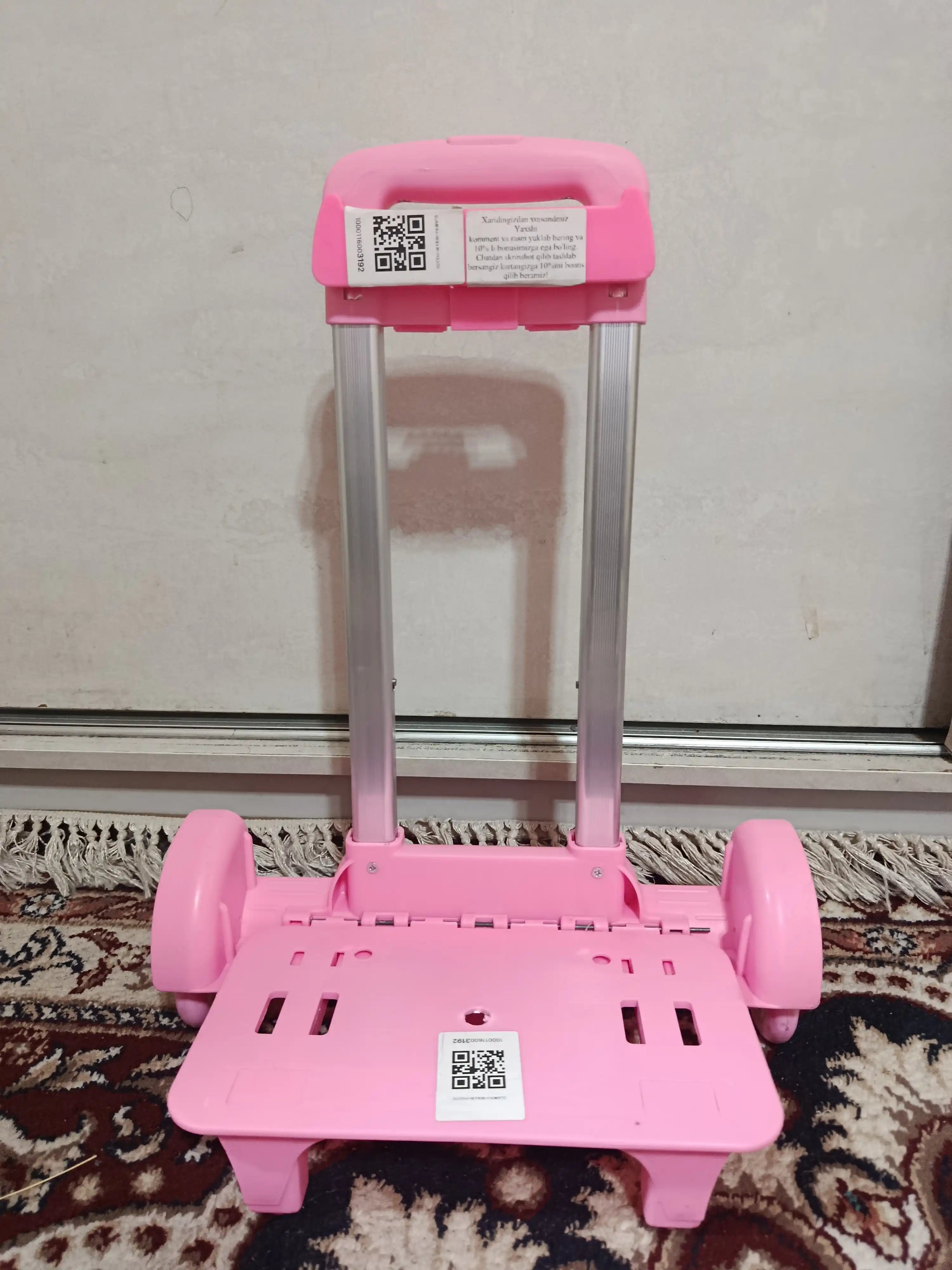 Maktab ryukzaklari uchun yig‘ma g‘ildirakli aravacha + qo‘shimcha universal mahkamlagich