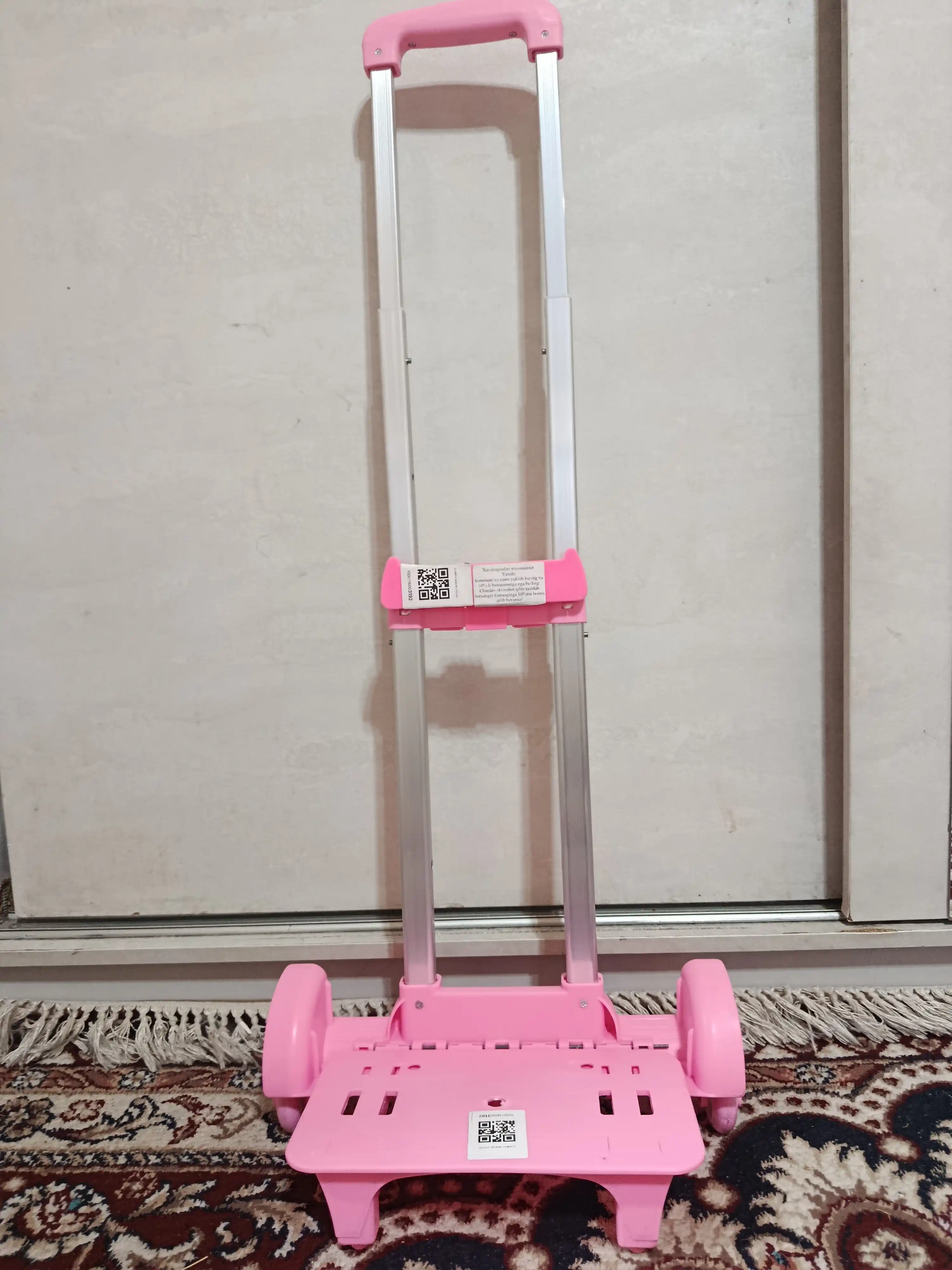 Maktab ryukzaklari uchun yig‘ma g‘ildirakli aravacha + qo‘shimcha universal mahkamlagich