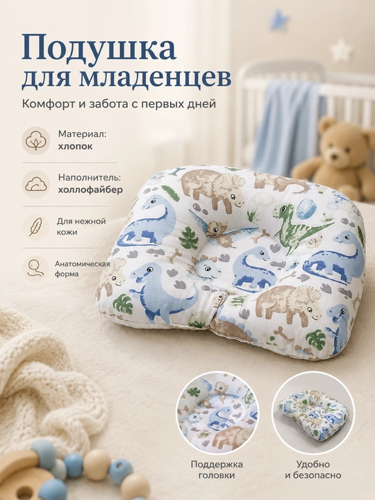 Детская подушка, для новорожденных, ортопедическая подушка, для младенцев, жесткая подушка