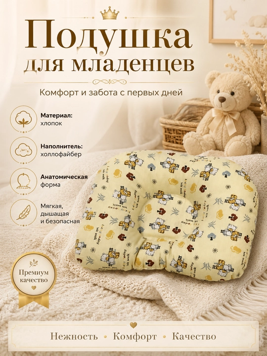 Детская подушка, для новорожденных, ортопедическая подушка, для младенцев, жесткая подушка