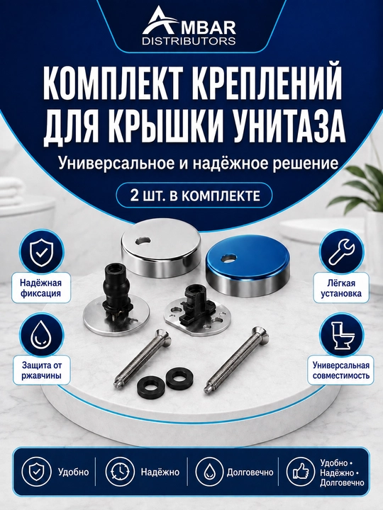 Комплект универсальных креплений для сиденья унитаза