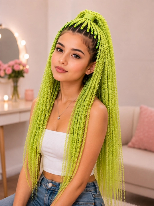 Канекалон для волос двухцветный, афрокудри bali curls и zizi