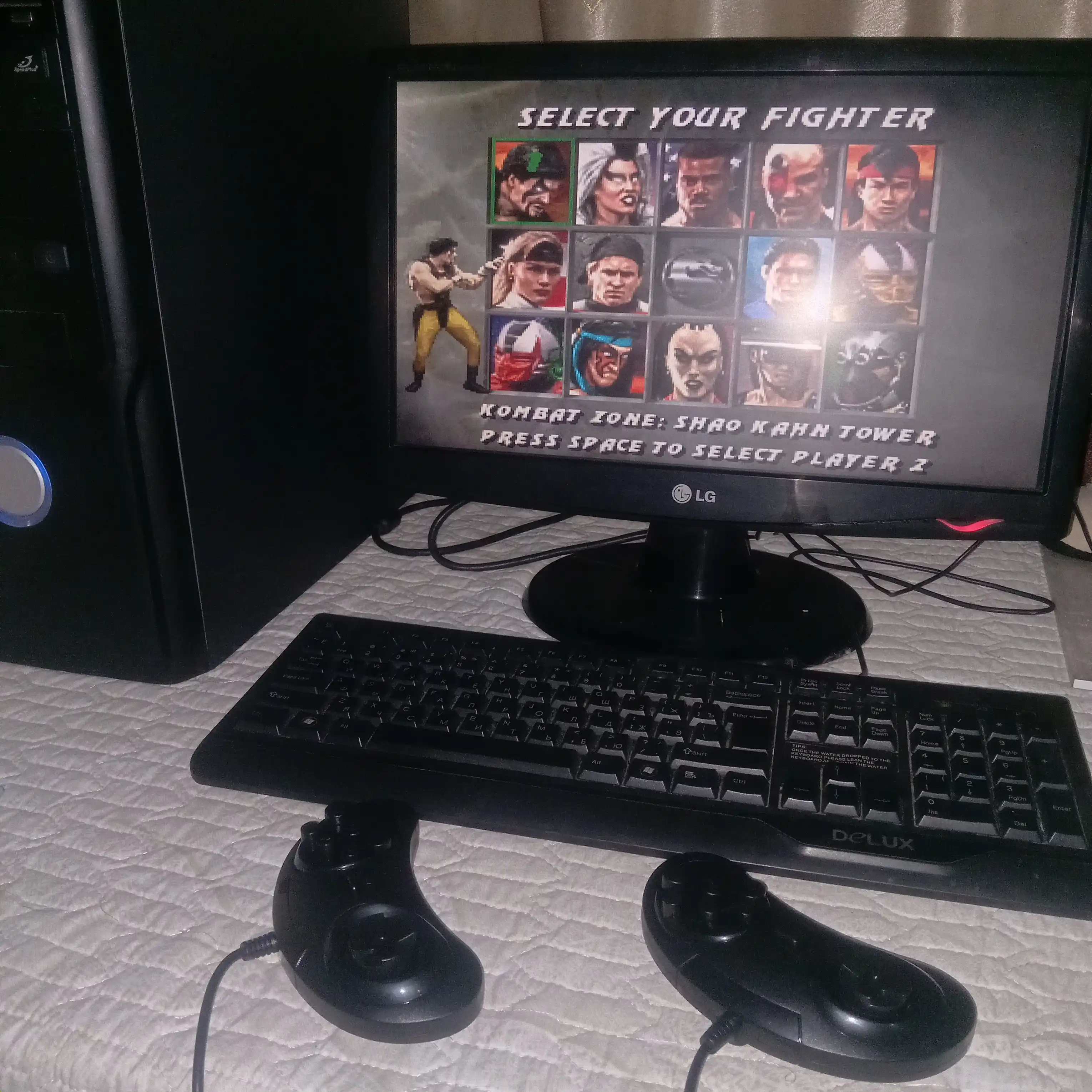 USB Sega 16-bit gamepad, kompyuter uchun, qora rang, retro kontroller