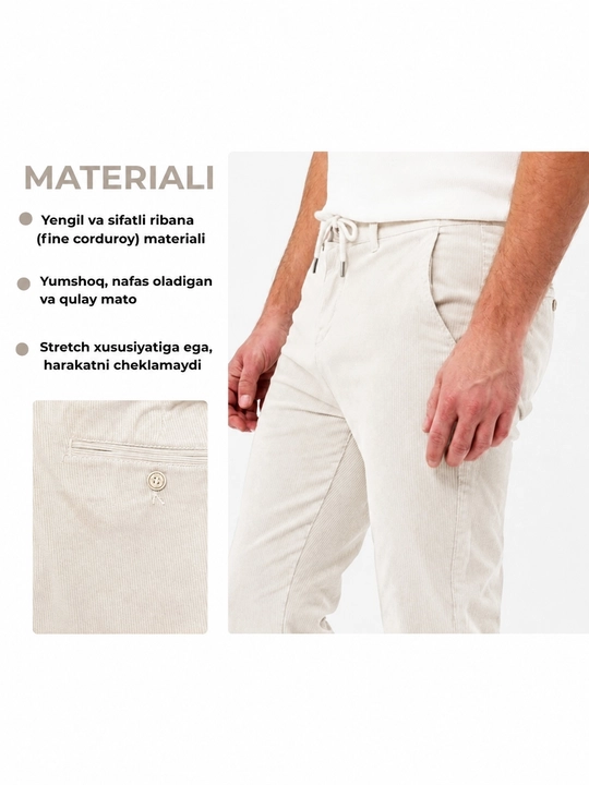Мужские брюки Polo Classic из мягкого материала, классические брюки