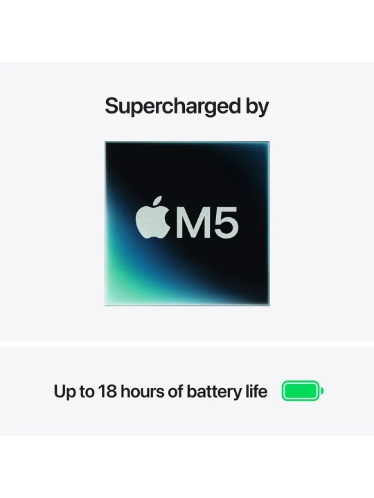 MacBook Air 15.3" M5 (10C CPU/10C GPU), 16 GB, 1 TB
