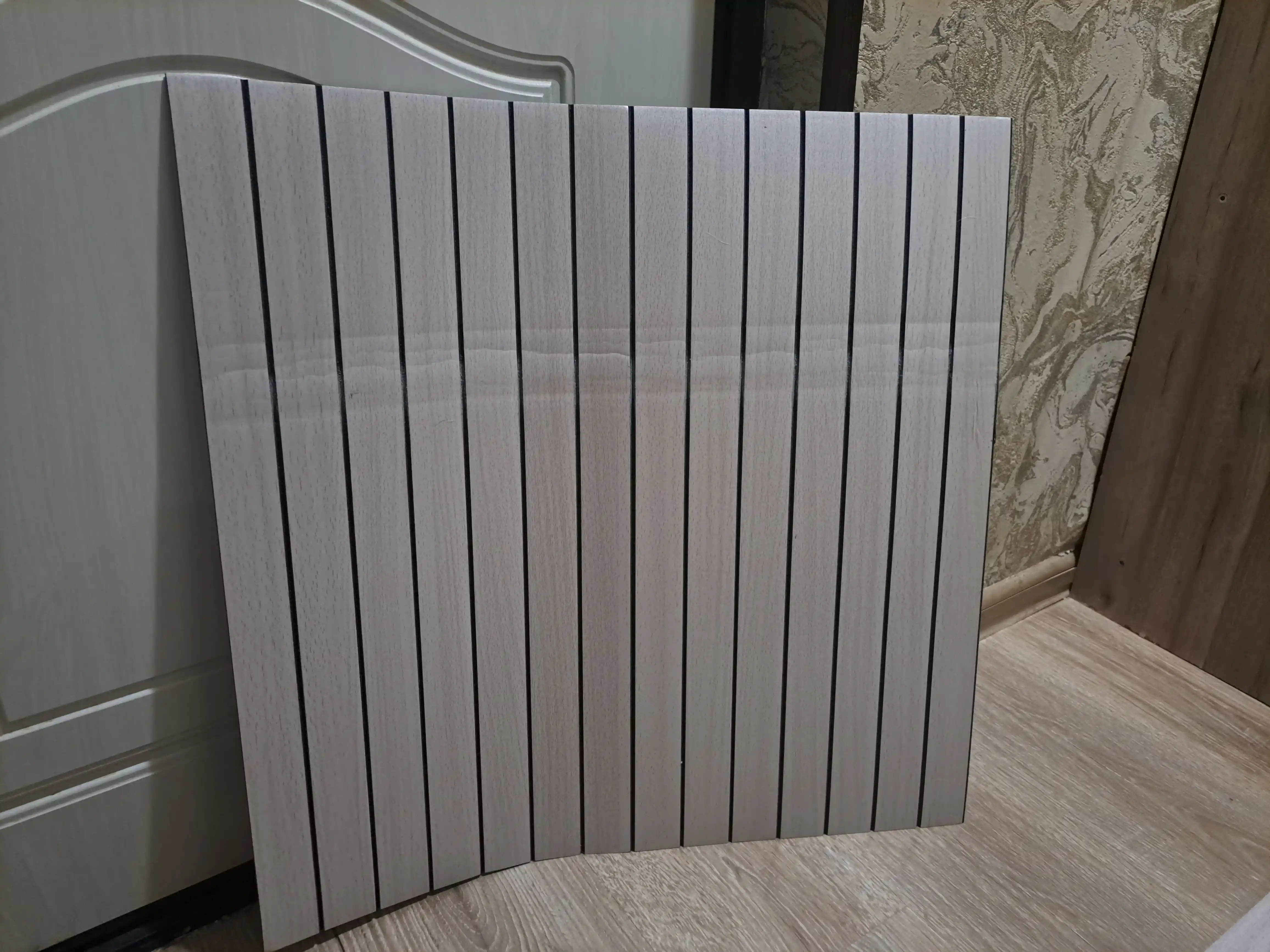 Самоклеящиеся 3D панели для стен рейка под дерево 60x60 декоративные стеновые панели