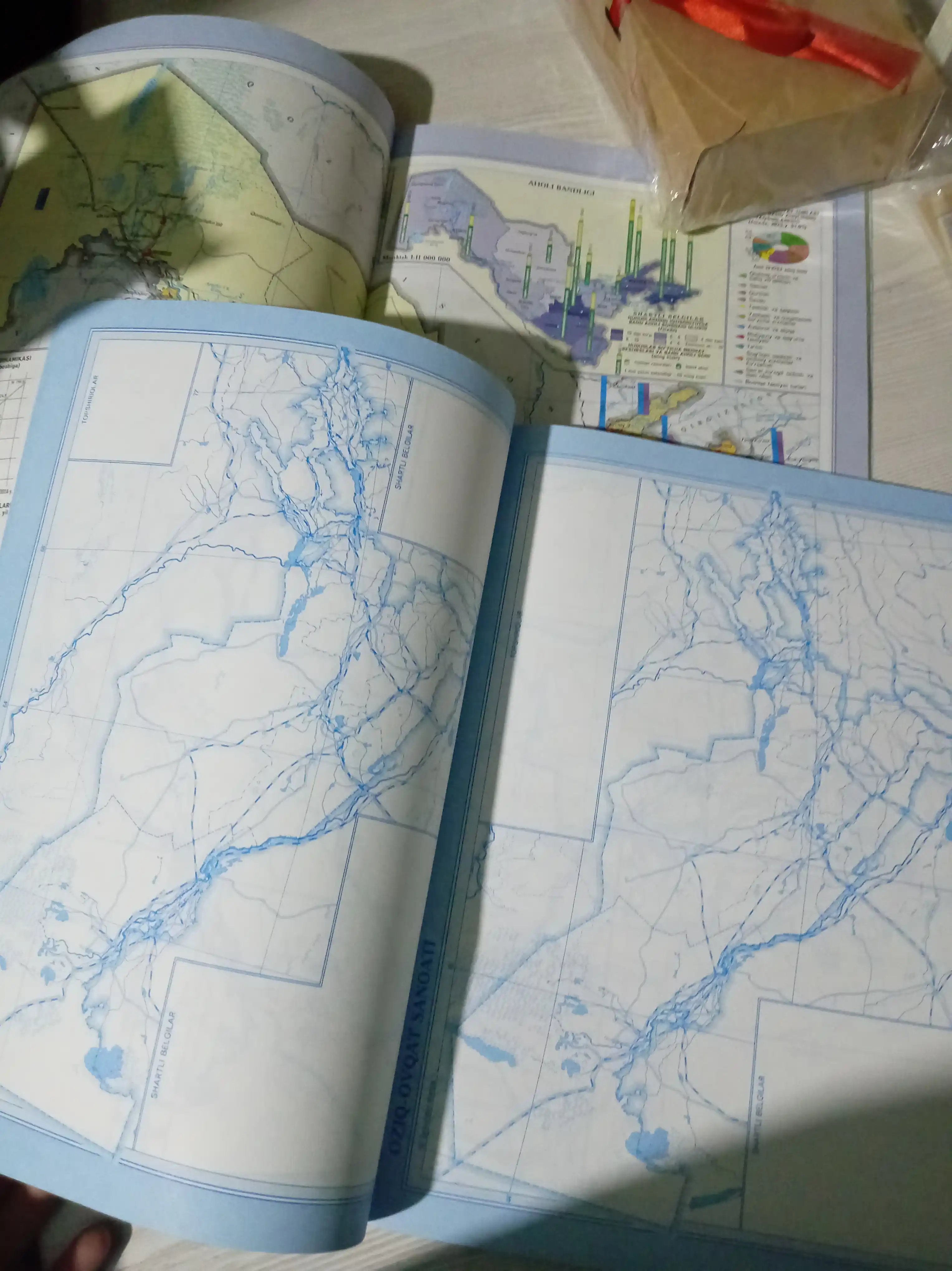 Geografik Atlas va kontur xaritasi bilan 4, 5, 6, 7, 8, 9, 10 sinflar