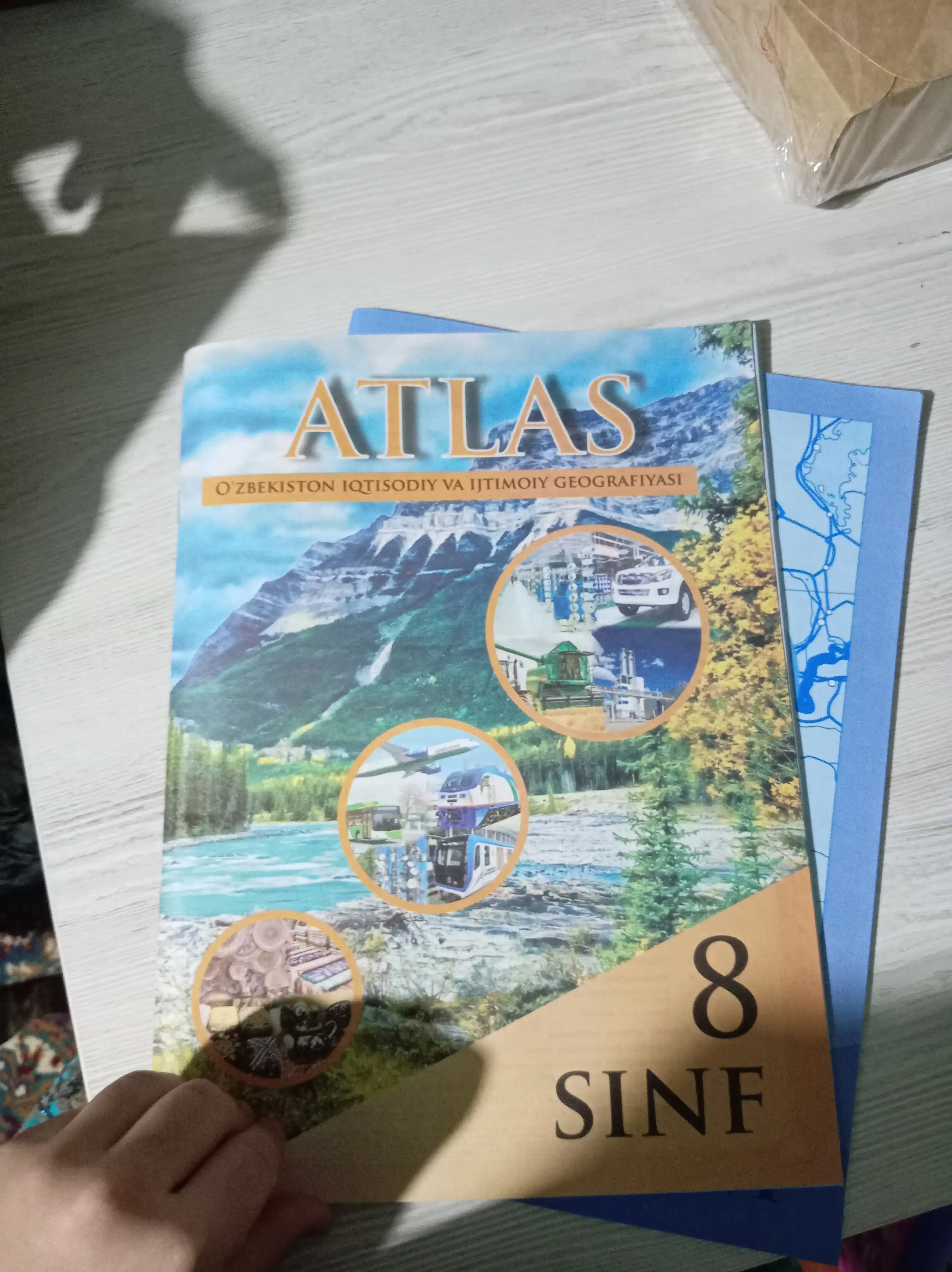 Geografik Atlas va kontur xaritasi bilan 4, 5, 6, 7, 8, 9, 10 sinflar